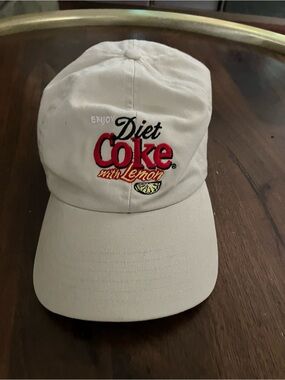 DIET COKE with Lemon Soda Pop Soft Drink Hat Baseball Cap StrapBack 2001 Y2K